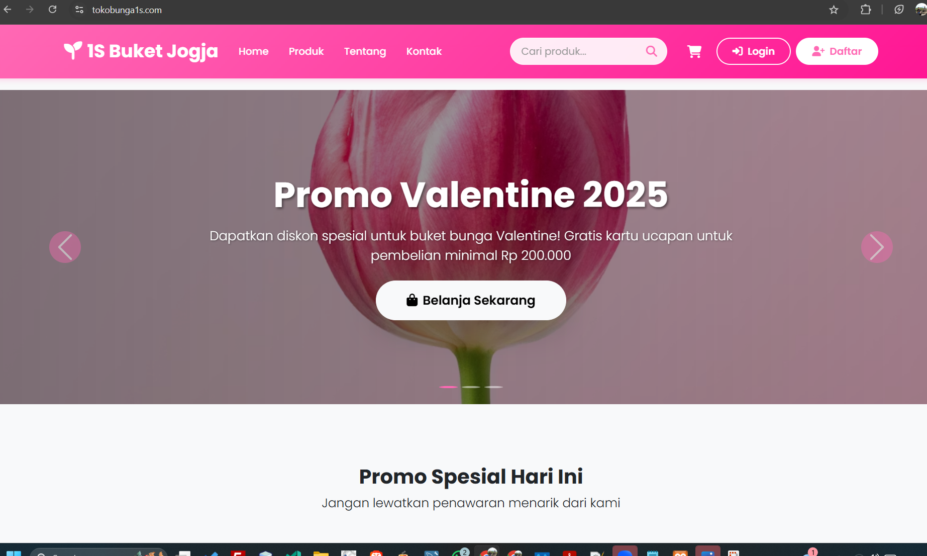 Toko Bunga 1S Yogyakarta - Portfolio Website Jogja