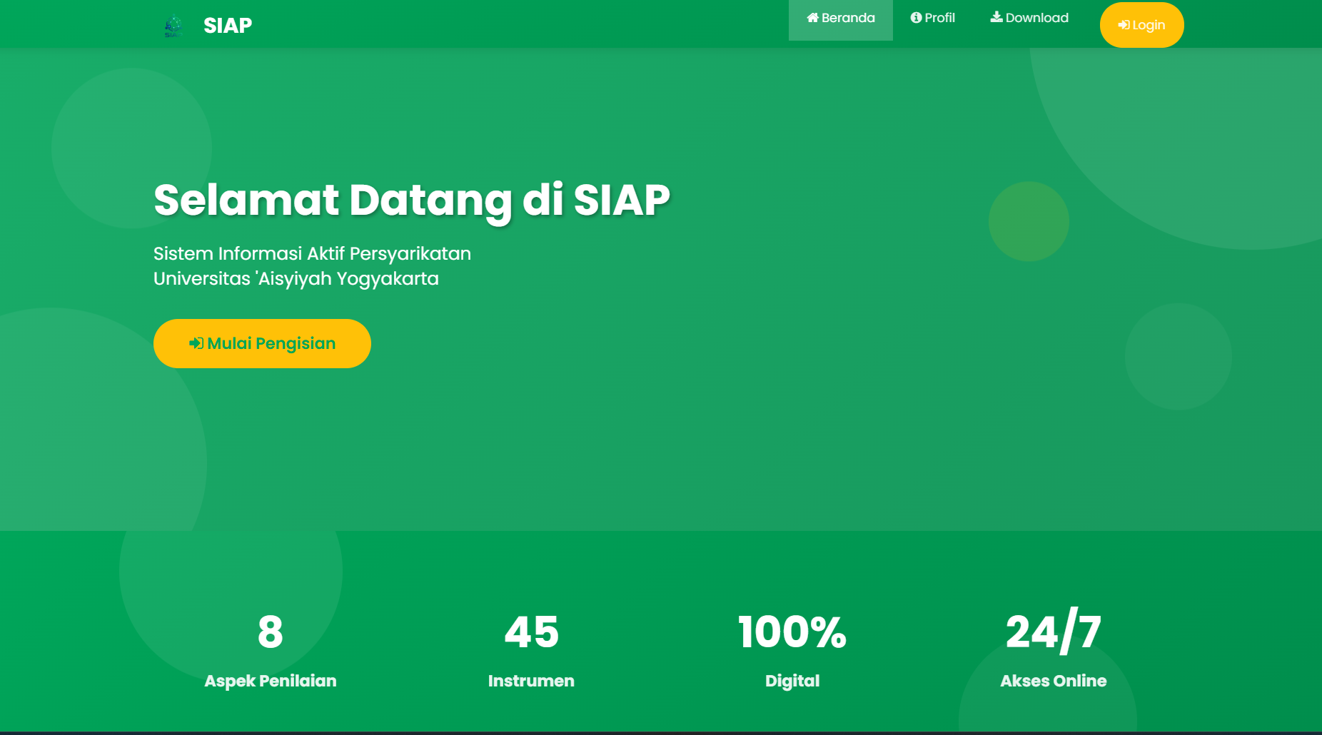 Sistem Informasi Aktif Persyarikatan - Portfolio Website Jogja
